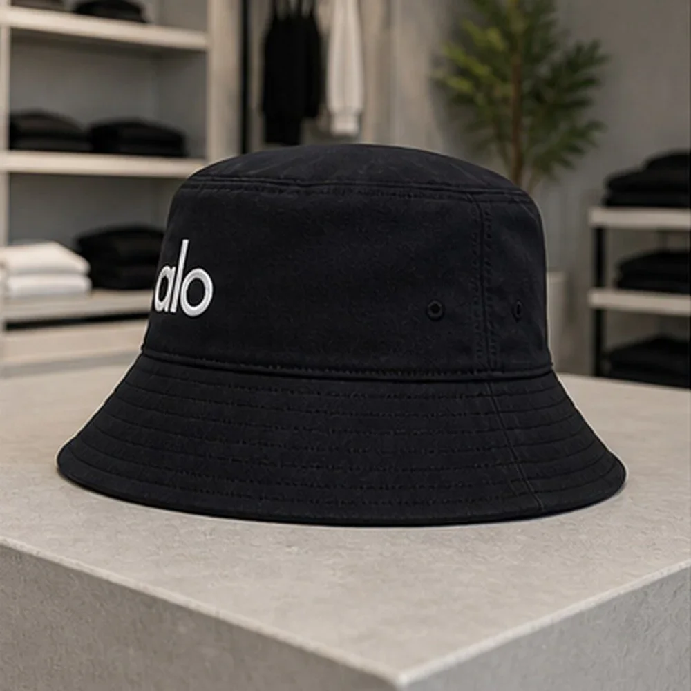 ALO Yoga Black Travel Bucket Hat NWT